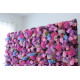 mixed color roses and hydrangeas cloth roll up flower wall fabric hanging curtain plant wall event party wedding backdrop