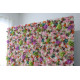 mixed color roses and hydrangeas cloth roll up flower wall fabric hanging curtain plant wall event party wedding backdrop