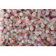 mixed color roses and kilim daisies and pink dahlias cloth roll up flower wall fabric hanging curtain plant wall event party wedding backdrop