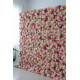 mixed color roses and kilim daisies and pink dahlias cloth roll up flower wall fabric hanging curtain plant wall event party wedding backdrop