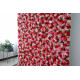 mixed color roses and pink peonies cloth roll up flower wall fabric hanging curtain plant wall event party wedding backdrop