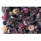 mixed color roses and purple hydrangeas and peonies cloth roll up flower wall fabric hanging curtain plant wall event party wedding backdrop