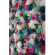 mixed colors of roses and hydrangeas cloth roll up flower wall fabric hanging curtain plant wall event party wedding backdrop