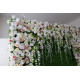 mixed colors of roses and peonies and grass walls cloth roll up flower wall fabric hanging curtain plant wall event party wedding backdrop