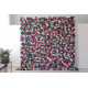 mixed colors of roses and peonies and green leaves cloth roll up flower wall fabric hanging curtain plant wall event party wedding backdrop