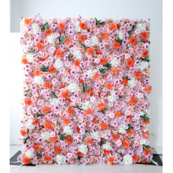 mixed flower cloth flower wall fabric rollin up reed pampas grass curtain floral wall wedding backdrop party event props