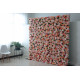 mixed flowers and green leaves cloth roll up flower wall fabric hanging curtain plant wall event party wedding backdrop