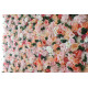 mixed flowers and green leaves cloth roll up flower wall fabric hanging curtain plant wall event party wedding backdrop