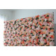 mixed flowers and green leaves cloth roll up flower wall fabric hanging curtain plant wall event party wedding backdrop