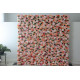 mixed flowers and green leaves cloth roll up flower wall fabric hanging curtain plant wall event party wedding backdrop