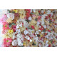 mixed flowers cloth flower wall fabric rollin up reed pampas grass curtain floral wall wedding backdrop party event props