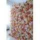 mixed flowers cloth flower wall fabric rollin up reed pampas grass curtain floral wall wedding backdrop party event props