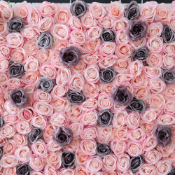 mixed rose cloth flower wall fabric rollin up reed pampas grass curtain floral wall wedding backdrop party event props