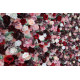 mixed rose cloth flower wall fabric rollin up reed pampas grass curtain floral wall wedding backdrop party event props