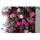 mixed rose cloth flower wall fabric rollin up reed pampas grass curtain floral wall wedding backdrop party event props