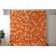 orange roses and hydrangeas and chrysanthemums cloth roll up flower wall fabric hanging curtain plant wall event party wedding backdrop