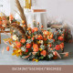 orange wedding style, orange artificial wedding flowers, diy wedding flowers, wedding faux flowers, party decoration flowers