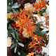 orange forest wedding style, orange artificial wedding flowers, diy wedding flowers, wedding faux flowers