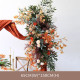 orange forest wedding style, orange artificial wedding flowers, diy wedding flowers, wedding faux flowers