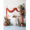 orange forest wedding style, orange artificial wedding flowers, diy wedding flowers, wedding faux flowers