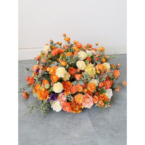 orange wedding decor, party decoration, orange artificial wedding flowers, diy wedding flowers, wedding faux flowers