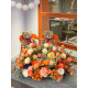 orange wedding decor, party decoration, orange artificial wedding flowers, diy wedding flowers, wedding faux flowers