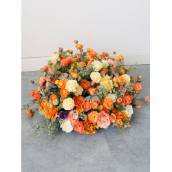 orange wedding decor, party decoration, orange artificial wedding flowers, diy wedding flowers, wedding faux flowers