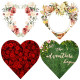 6.5ft party & hoop balloon heart shape loop flower arch photo booth backdrop stand heart backdrop