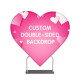 6.5ft party & hoop balloon heart shape loop flower arch photo booth backdrop stand heart backdrop