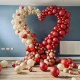 6.5ft party & hoop balloon heart shape loop flower arch photo booth backdrop stand heart backdrop