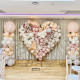 6.5ft party & hoop balloon heart shape loop flower arch photo booth backdrop stand heart backdrop