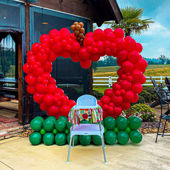 6.5ft party & hoop balloon heart shape loop flower arch photo booth backdrop stand heart backdrop