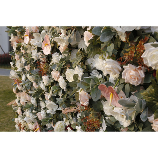 phalaenopsis flower cloth roll up flower wall fabric hanging curtain plant wall event party wedding backdrop