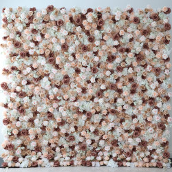 pink and light yellow roses cloth roll up flower wall fabric hanging curtain plant wall event party wedding backdrop