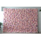 pink and purple roses and pink hydrangeas cloth roll up flower wall fabric hanging curtain plant wall event party wedding backdrop