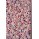 pink and purple roses and pink hydrangeas cloth roll up flower wall fabric hanging curtain plant wall event party wedding backdrop