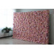 pink and purple roses and pink hydrangeas cloth roll up flower wall fabric hanging curtain plant wall event party wedding backdrop