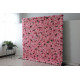 pink and rose roses cloth roll up flower wall fabric hanging curtain plant wall event party wedding backdrop