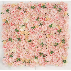 pink and roses and peonies and dahlias cloth roll up flower wall fabric hanging curtain plant wall event party wedding backdrop