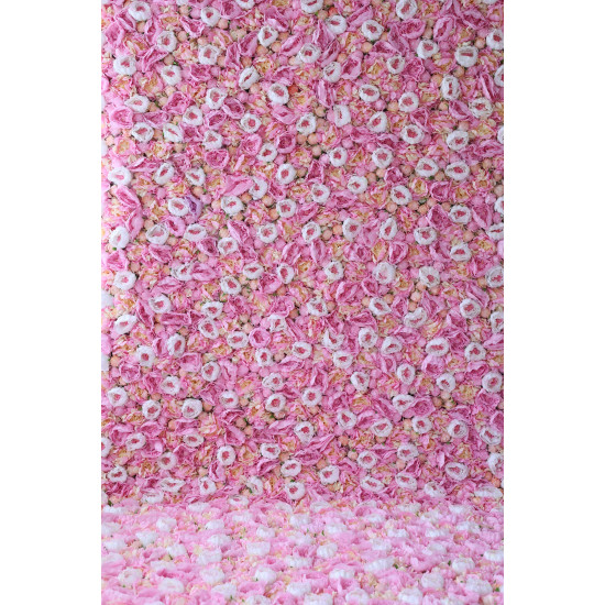 pink and white peony flowers cloth roll up flower wall fabric hanging curtain plant wall event party wedding backdrop