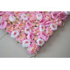 pink and white peony flowers cloth roll up flower wall fabric hanging curtain plant wall event party wedding backdrop