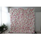 pink and white roses and peonies cloth roll up flower wall fabric hanging curtain plant wall event party wedding backdrop