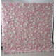 pink and white roses cloth roll up flower wall fabric hanging curtain plant wall event party wedding backdrop