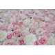 pink and white roses cloth roll up flower wall fabric hanging curtain plant wall event party wedding backdrop