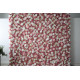 pink and white roses cloth roll up flower wall fabric hanging curtain plant wall event party wedding backdrop