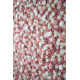 pink and white roses cloth roll up flower wall fabric hanging curtain plant wall event party wedding backdrop