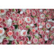 pink and white roses cloth roll up flower wall fabric hanging curtain plant wall event party wedding backdrop