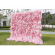 pink feather cloth roll up flower wall fabric hanging curtain plant wall event party wedding backdrop