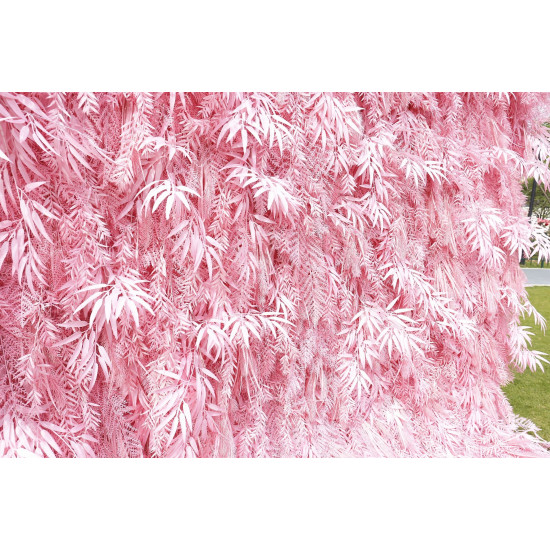 pink feather cloth roll up flower wall fabric hanging curtain plant wall event party wedding backdrop