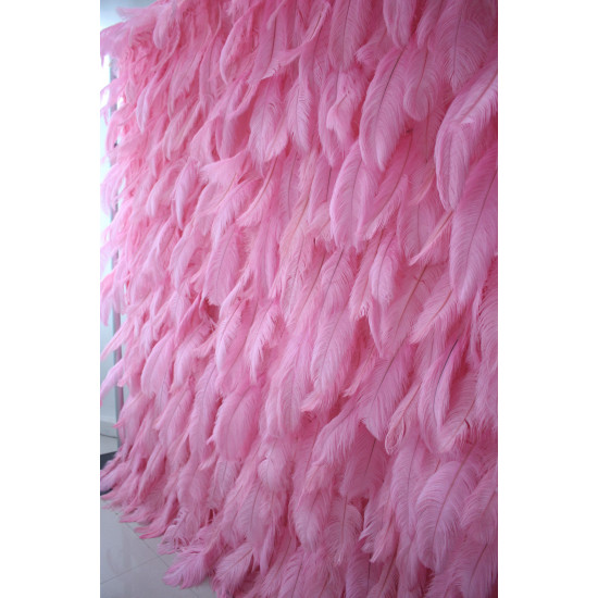 pink feather flower wall cloth roll up flower wall fabric hanging curtain plant wall event party wedding backdrop